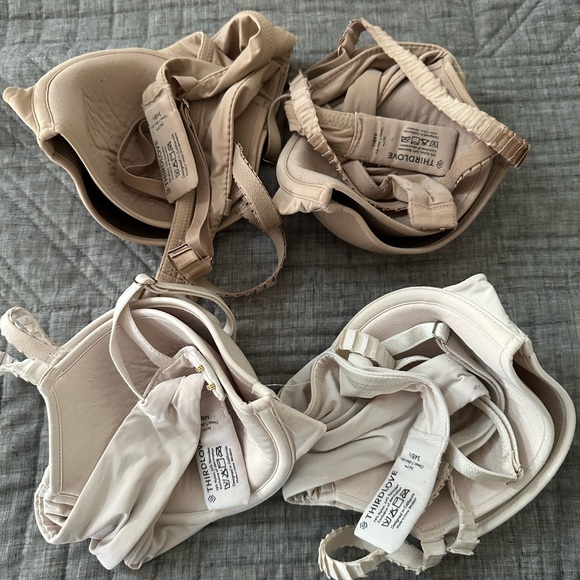 ThirdLove Tan and Cream Intimates Seamless Bras - Picture 2 of 2